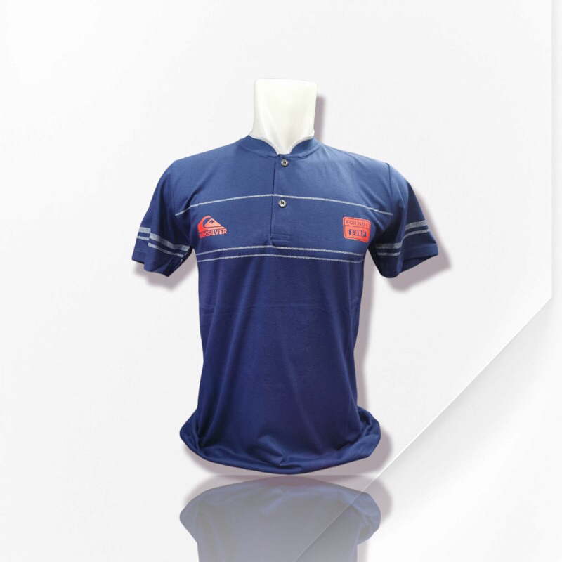 Kaos Kerah Pria Katun Polos / Kaos Poloshirt / Kaos Kerah Kra Pria Size L XL Warna Random Motif Kuik