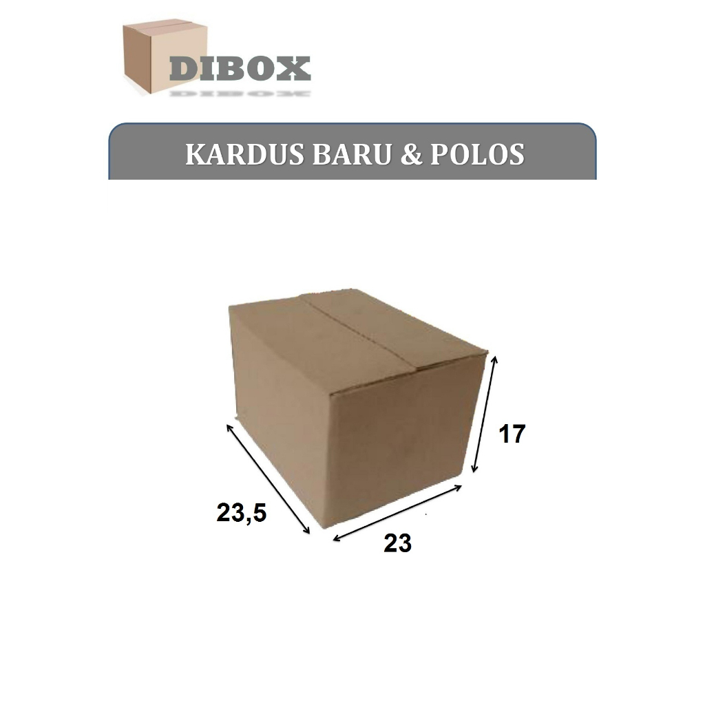 

KARDUS / BOX KARTON POLOS UKURAN 23,5 x 23 x 17 CM SINGLE WALL