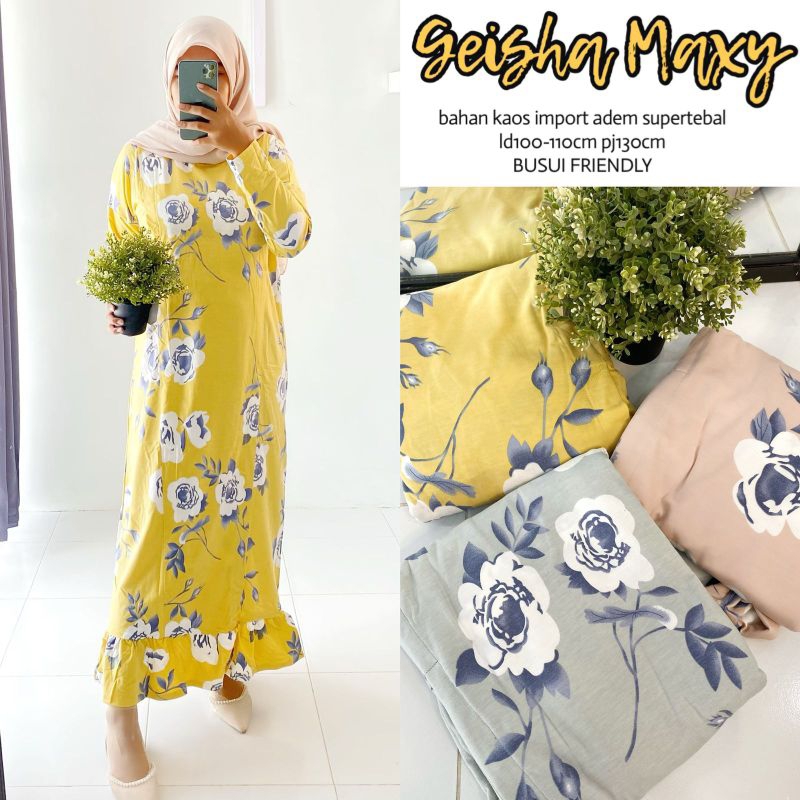 GEISHA MAXY DRESS WANITA BAHAN KAOS IMPORT TEBAL