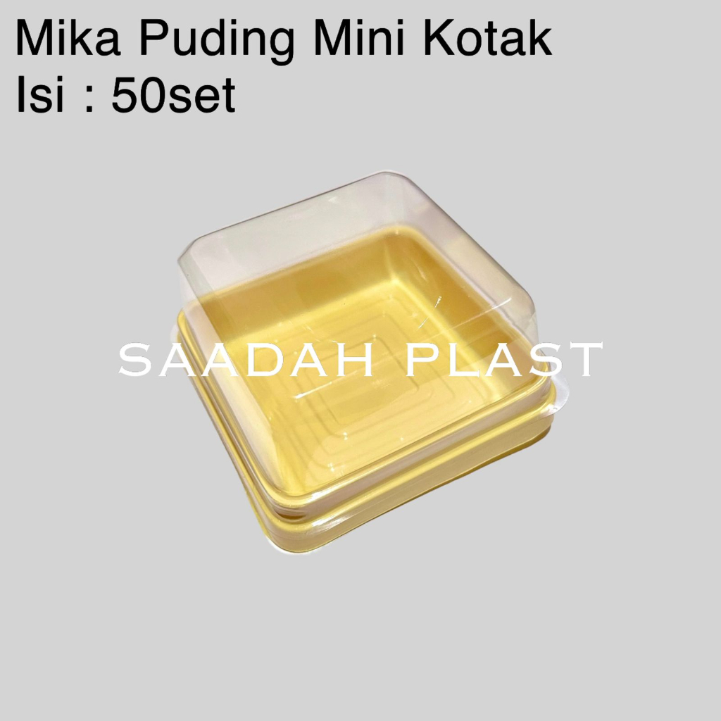 (ISI 50) MIKA PUDING MINI KOTAK / TRAY MOONCAKE MOCHI CUPCAKE KUE MINI