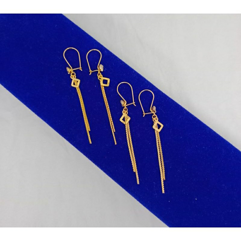 anting kait rumbay+wajik ukir/perak asli silver 925 lapis emas/perhiasan fashion wanita terbaru