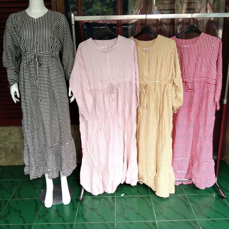 Gamis Menyusui Gajah Putih | Gamis Rayon Premium | Daster Lengan Panjang Gajah Putih | Daster Murah