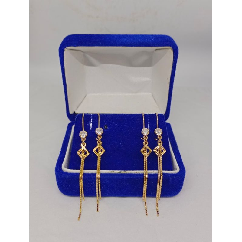 anting kait mp 1 + itali santa 2 + daun,love ,wajik/ anting kait perak asli silver 925 lapis emas/ anting fashion terbaru