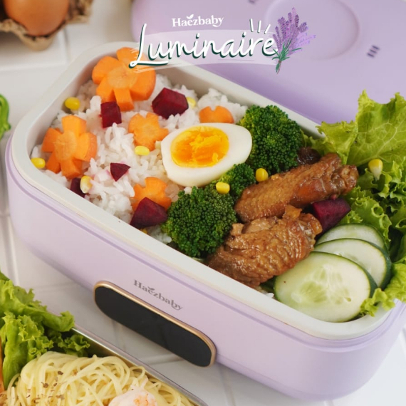 Haezbaby Luminaire Electric Lunchbox  MPASI Portable Cooker Touchscreen