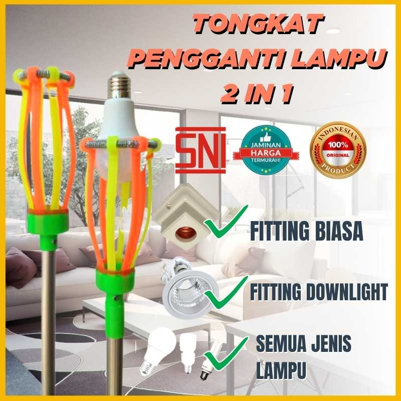 TONGKAT LAMPU STICK PENGGANTI BOHLAM LAMPU STIK PANJANG MURAH MERIAH TONGKAT LAMPU / TONGKAT PENGANT