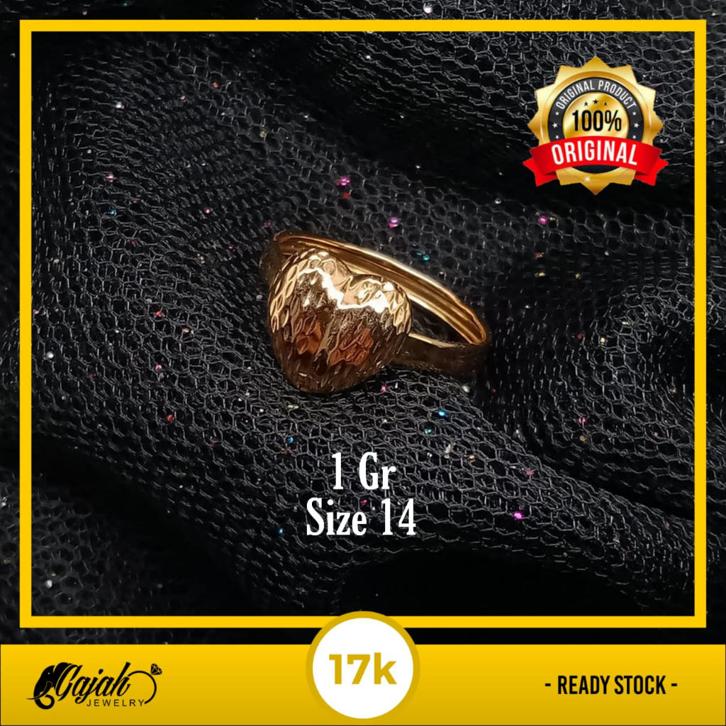 Cincin Emas 17K - 1 Gr Kadar 750 - 4693