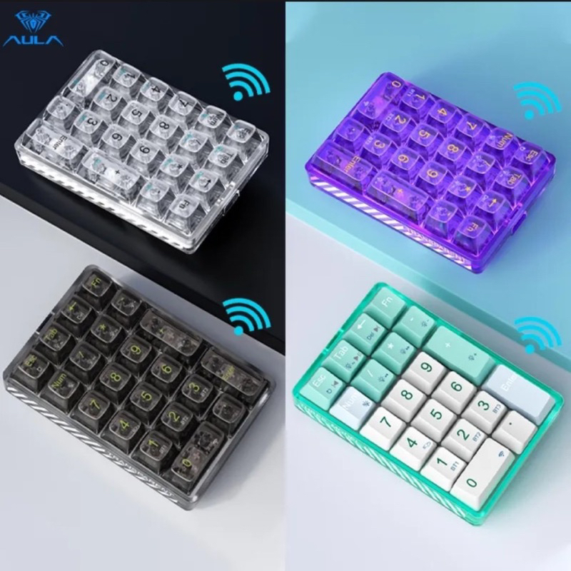 Mechanical Keyboard Aula f21 Numpad wireless 3 mode