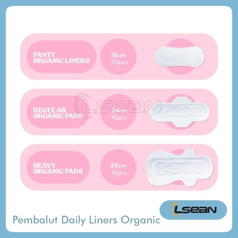 Pembalut Organik Daily Liners MED+ 18cm Isi 20