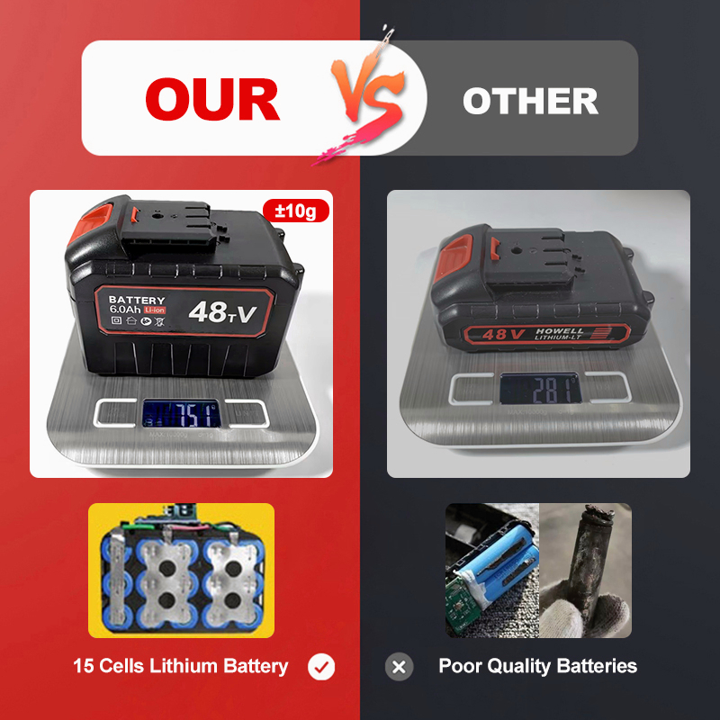 Rechargeable bor baterai wrench Baterai lithium-ion berkualitas baterai listrik tanpa kabel yang dapat diisi ulang