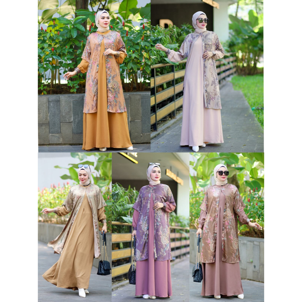 New Raya Dress By Syafeera ORI Gamis Syari Kekinian BestSeller Terlaris Termurah Original Syari