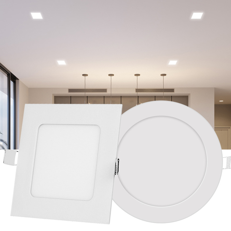 Torch Lampu Downlight LED Panel Bulat Panel Persegi 3 Watt / 6 watt / 9 watt / 12 watt / 18 watt