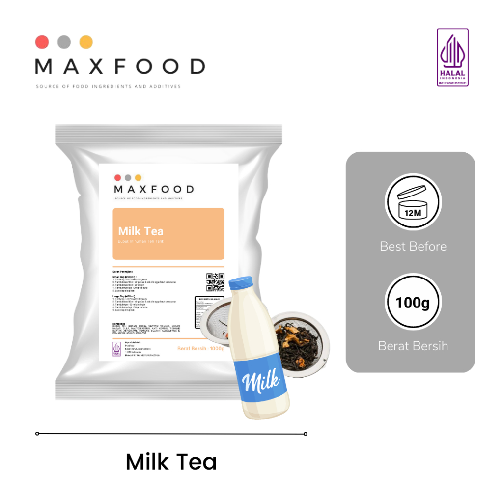 

Milk Tea/ Teh Susu/ Bubuk Minuman Milk Tea/ Milk Tea Powder 100 gram