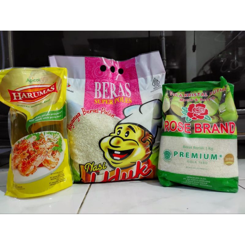 Beras 3kg wippie / Beras 3kg uduk