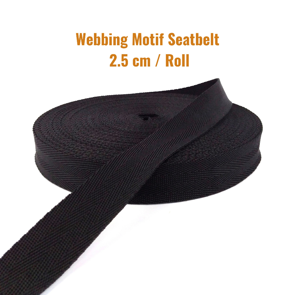 Tali Webbing / Bisban Tas Motif Seatbelt 2.5 cm