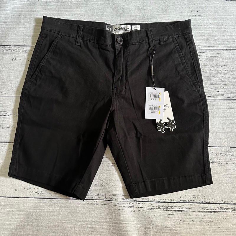 SPYDERBILT celana chino pendek hitam DIKOLOS ORIGINAL 100%