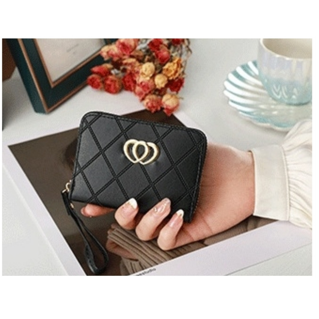 DOMPET LIPAT WANITA KECIL IMPORT KULIT HITAM PHILA WA683B5 KOREA MINI SLOT KARTU RESLETING UANG KOIN PENDEK CEWEK MURAH REMAJA KEKINIAN PREMIUM BRANDED BATAM FASHION