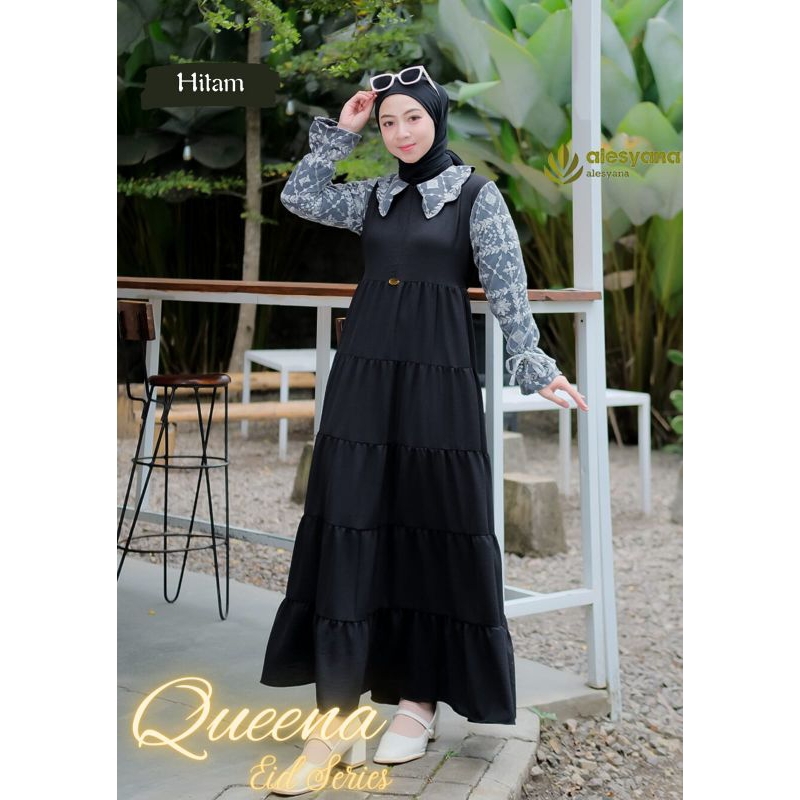 Quenna Queena Dress By Alesyana Al Hasan Kode 100 107 052 Dress only matt syakila mix linen