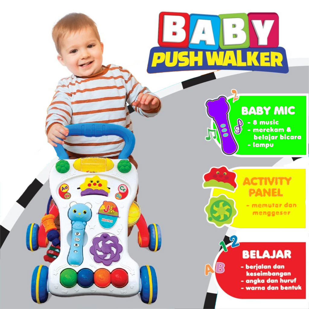 Mainan Bayi Belajar Berjalan Baby Push Walker Cotton / Alat Bantu Belajar Berjalan Bayi / Baby Walker