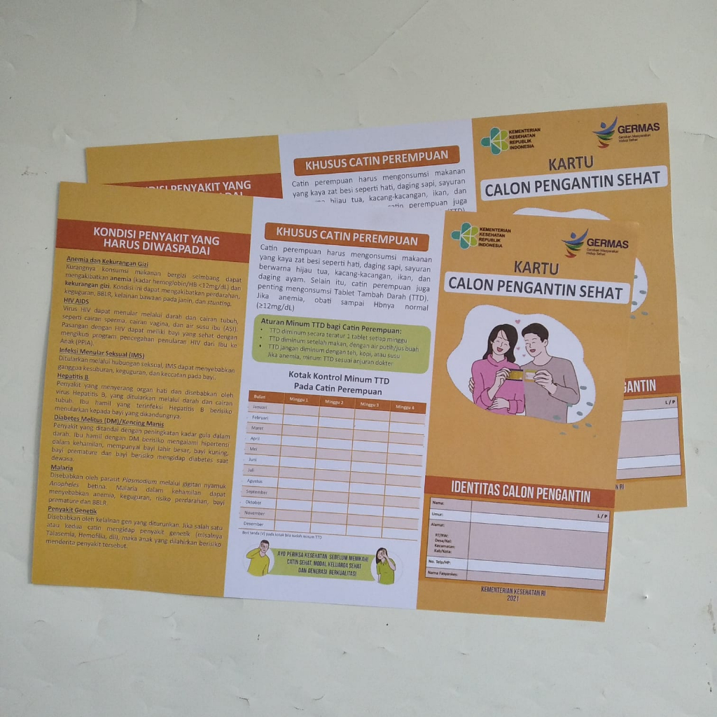 

Brosur Kesehatan Calon Pengantin Sehat , Leaflet Kesehatan