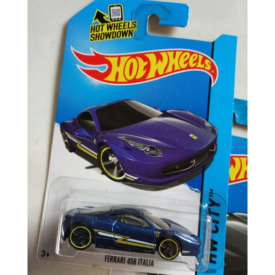 Hot Wheels Ferrari 458 Italia Biru