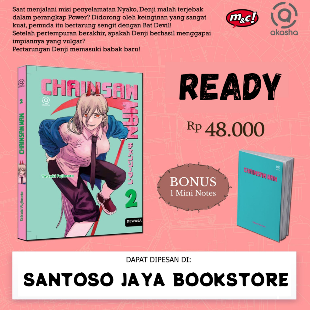 Komik Akasha - Chainsaw Man 02 - BONUS Mini Notes