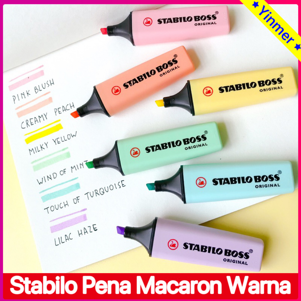 

COD✨Stabilo Pena Macaron Warna Siswa Menandai Lukisan Grafiti Spidol Kecil Baru Spidol Korea Fashion Alat Tulis-Yinmer