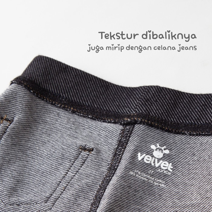 [TOMS] VELVET JUNIOR (1pcs) Jegging / Legging Panjang Jeans Bayi Anak Kids Perempuan ( 0-5 Tahun)