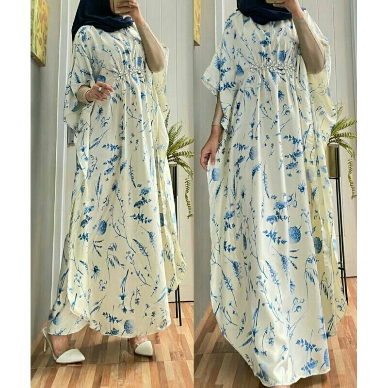 sonata dress warna putih hitam kaftan gamis cewe bahan dior silk mewah terbaru new motif cantik baru