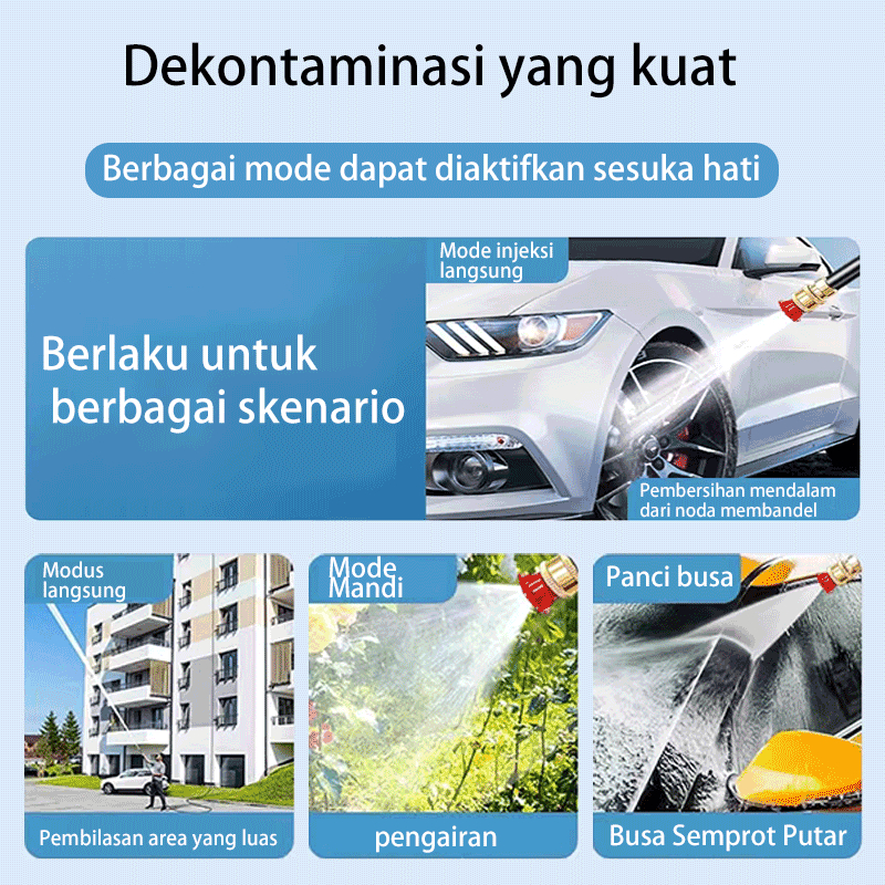 The New Alat cuci mobil dan motor  wireless  300W /semprotan cuci motor/ alat cuci mobil  isi ulang Jet Cleaner/ 20000mah