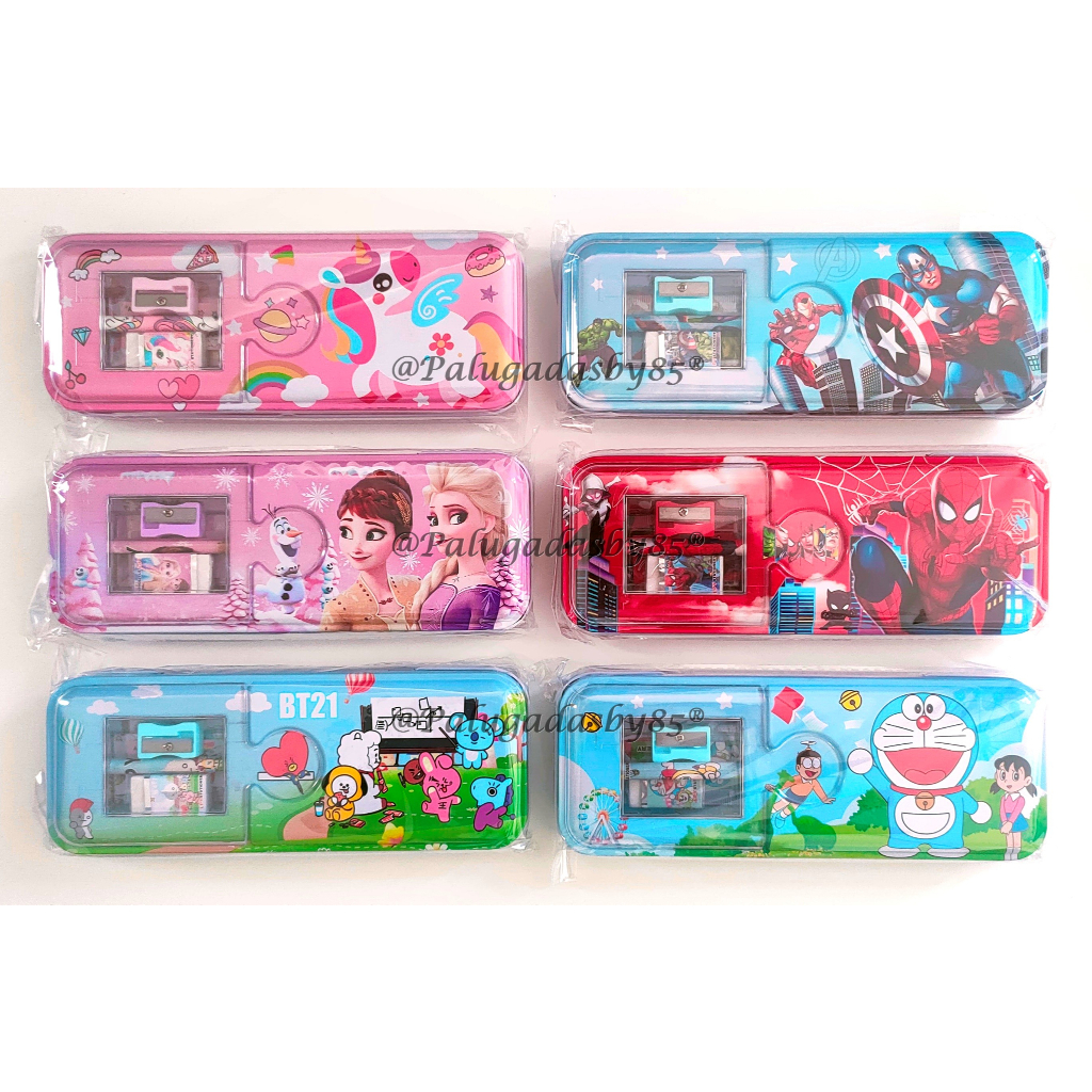 

(1 Biji) Kotak Pensil Kaleng Set FY-6582 2 Susun 21.5*7*2.5 cm / Pencil Case Kaleng FY6582 / Tempat Pensil Kaleng FY 6582