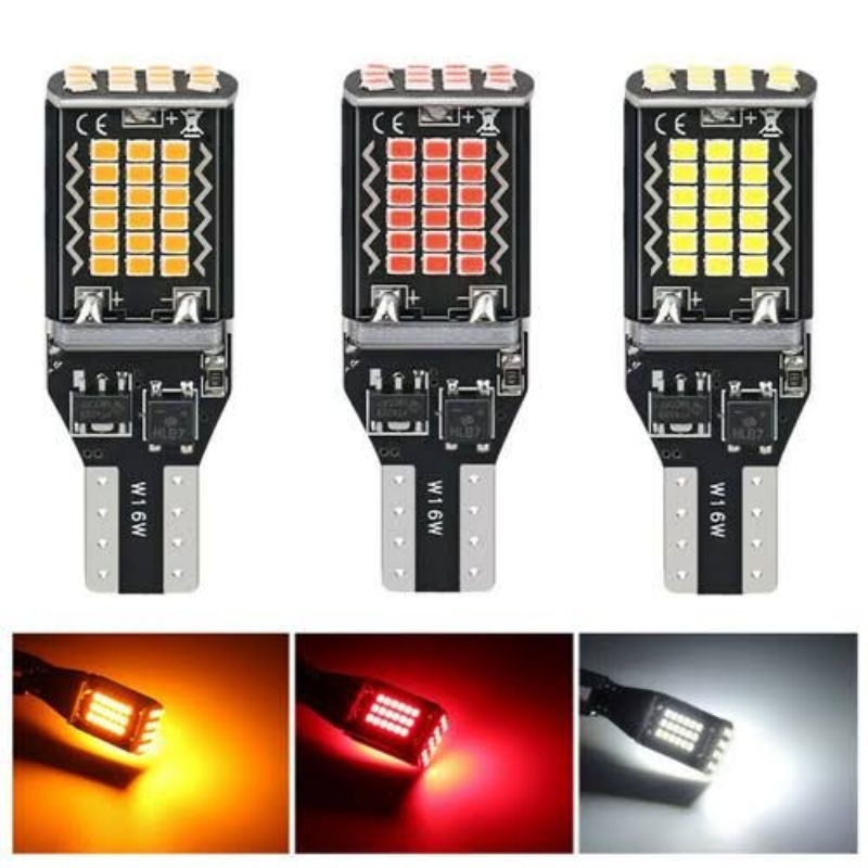 Lampu LED T15 Mobil Motor W16W chip 2016 48 titik Mata LED Super Terang