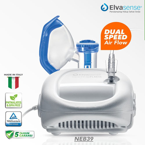 Alat Bantu Pernafasan Elvasense Nebulizer Compressor NEB39
