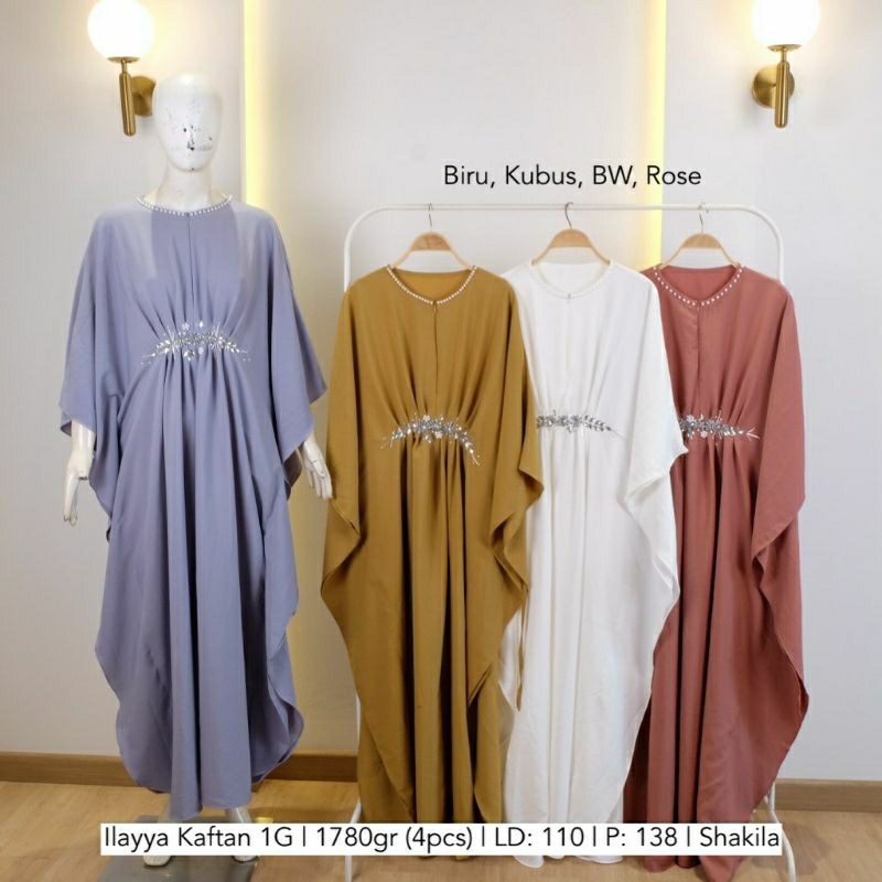 KAFTAN WANITA PAYET BAHAN SHAKILA MEWAH