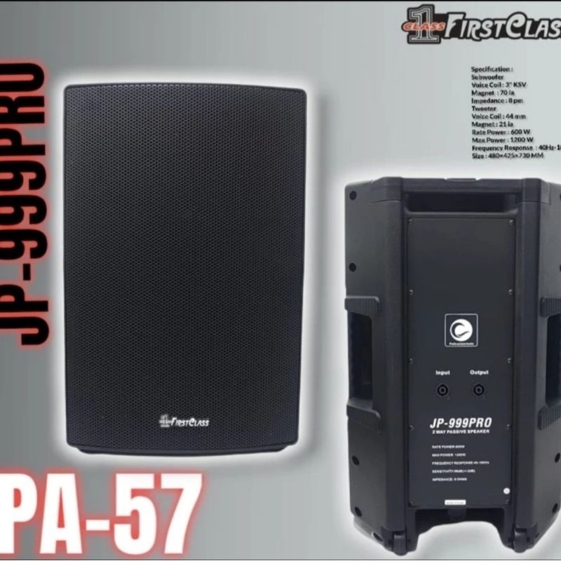 Speaker Pasif FirstClass JP999PRO PA57 2pcs 15 inch PA 57 JP999 PRO JP