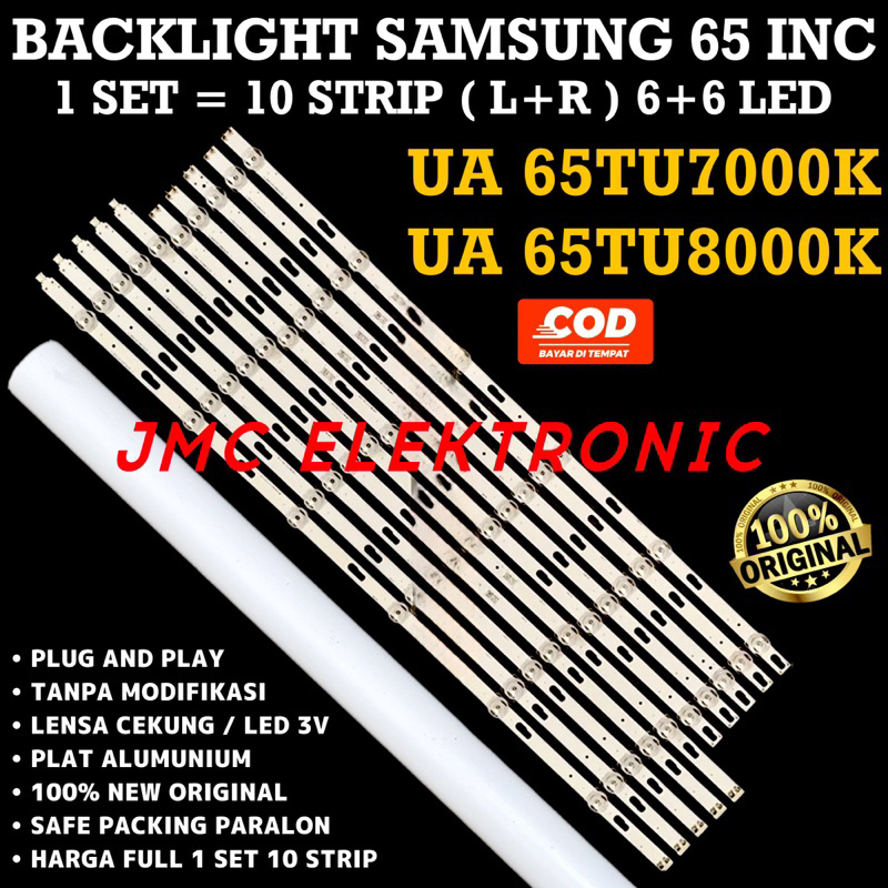 Backlight Tv Samsung 65 Inch UA65TU7000 UA65TU8000 UA65TU8000K UA65TU7000K UA 65TU8000K 65TU7000K 65TU7000 65TU8000 BN96-50313A 50314A LAMPU BL 65 INC 65IN 12K