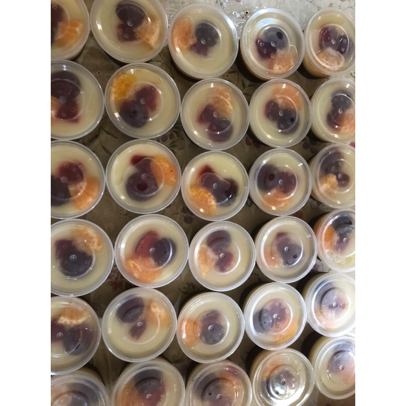 

puding buah cup