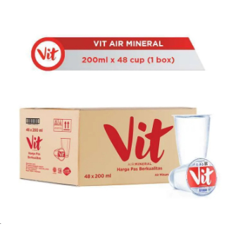 

VIT Air Mineral Cup 200ml x 48 cup (1 box) / VIT Gelas Per Dus