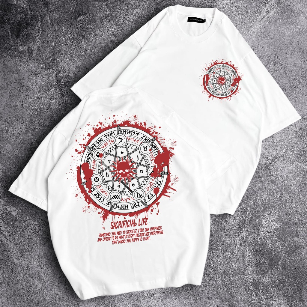 GSC - Baju KAOS OVERSIZE TRUTH VS LOVE / Kaos Oversize terbaru-sometimes putih