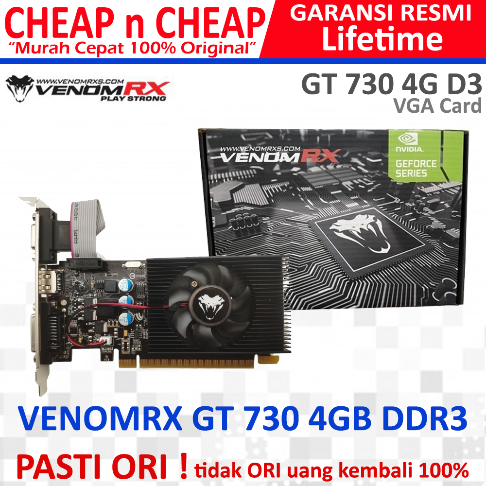 VenomRX GT 730 4G D3 VGA Card Venom RX 4GB GT730 DDR3 GTX 750 1050