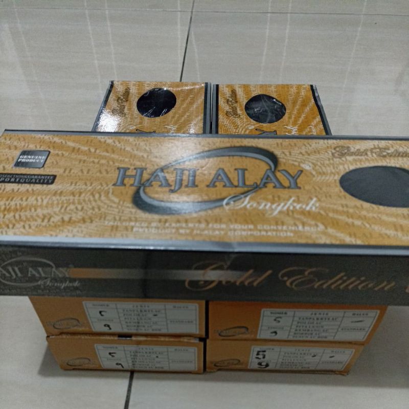 Songkok hitam/peci hitam Haji Alay AC Polos tinggi 9