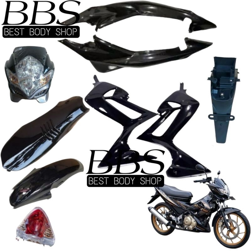 Full Cover Body Suzuki Satria F150 2012 | Full Set Bodi Satria Fu 150 Barong Warna Hitam / Putih / M