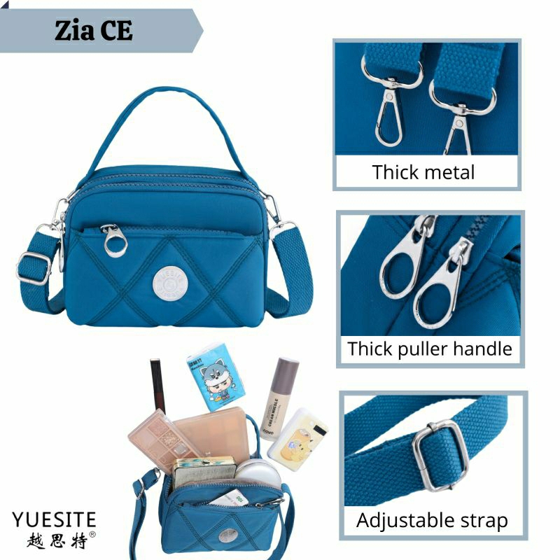 YUESITE ZIA TAS TENTENG CEWEK SELEMPANG WANITA KECIL IMPORT WATERPROOF