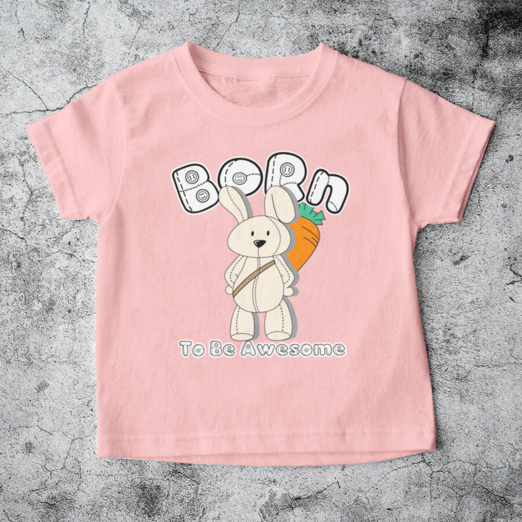 Kaos Anak Born To Be Awesome - Atasan Anak Laki Laki Dan Perempuan