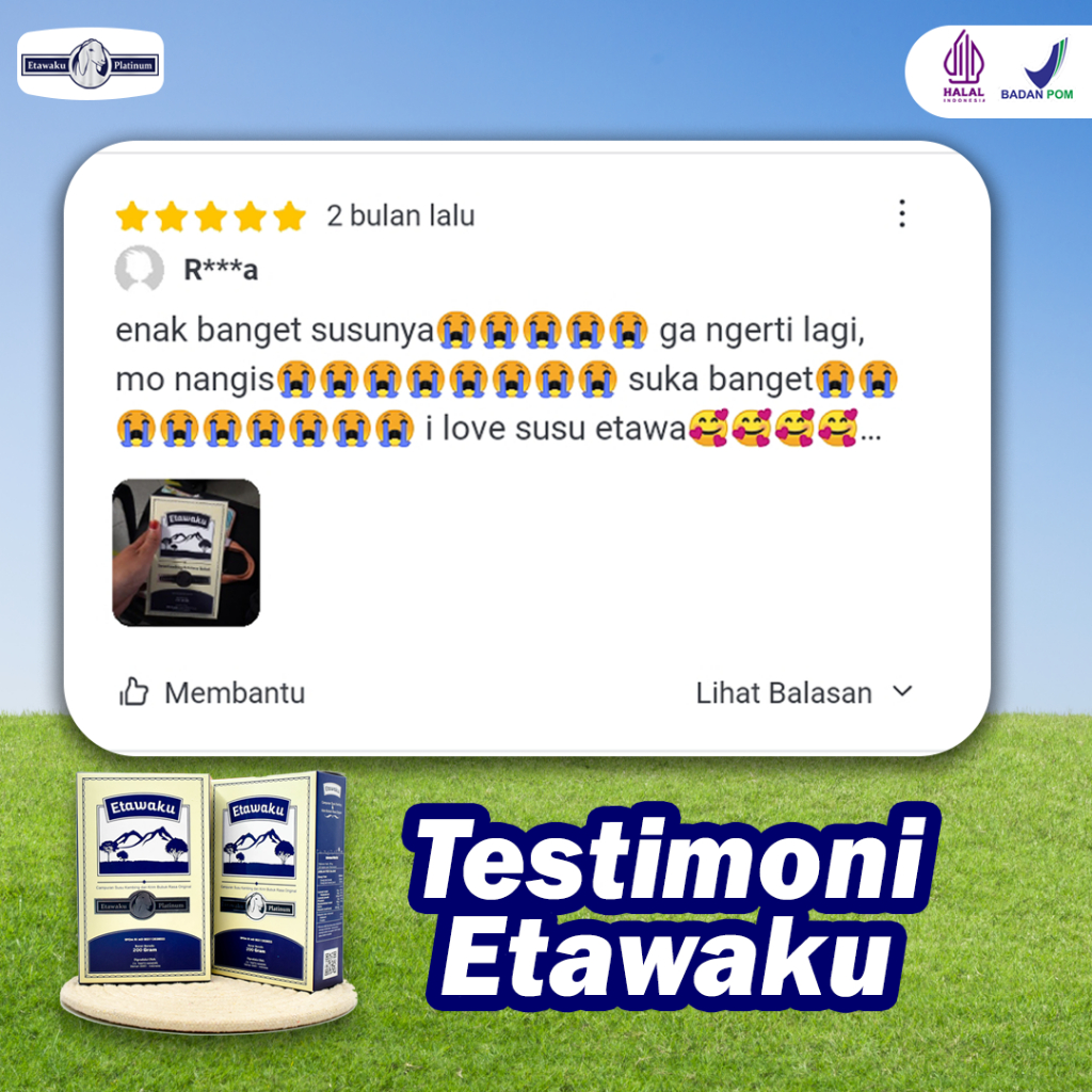 Etawaku Platinum - Susu Kambing Solusi Masalah Pernapasan Pernafasan Asma Bronkhitis Bronkitis Sesak Napas Bebas Pengawet Rendah Gula Tingkatkan Imunitas Daya Tahan Tubuh Cegah Tulang Keropos Asi Booster Isi 200gr