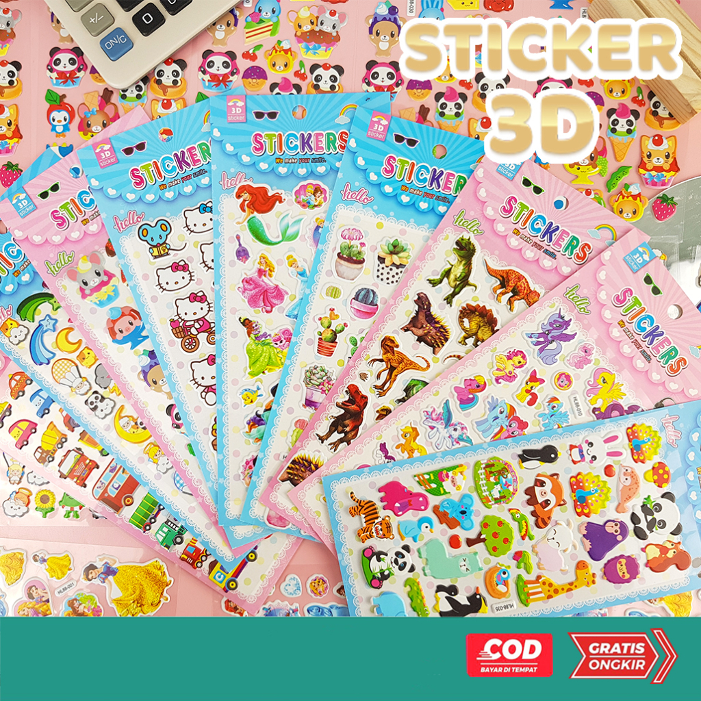 Sticker 3D Karakter / Sticker Momo / Sticker Buku Aesthetic / Sticker Tempelan Anti Air / Sticker Jurnal 21915-6