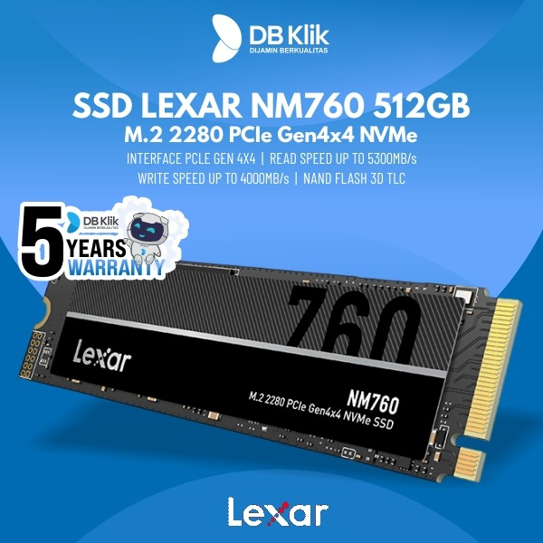 SSD LEXAR 512GB NM760 M.2 2280 PCIe Gen4x4 NVMe - Lexar NM760 512GB