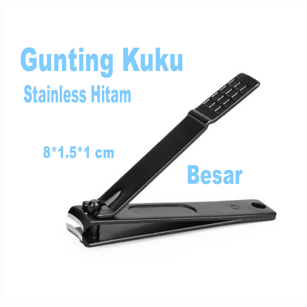 Gunting Kuku Hitam Besar Jumbo Stainless 1 Pcs 8cm - Manicure Pedicure