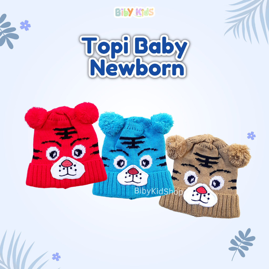 Topi Rajut Bayi Laki-Laki Perempuan Karakter Lucu Kupluk Bayi Newborn Aksesoris Bayi Baru Lahir