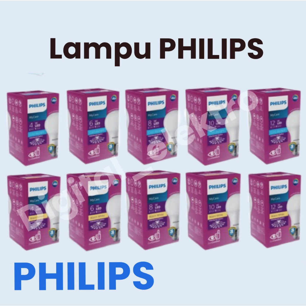 LAMPU LED PHILIPS 3 Watt Lampu philips  4 Watt Lampu phhilips 4 watt Besar lampu philips 6 Watt lamp