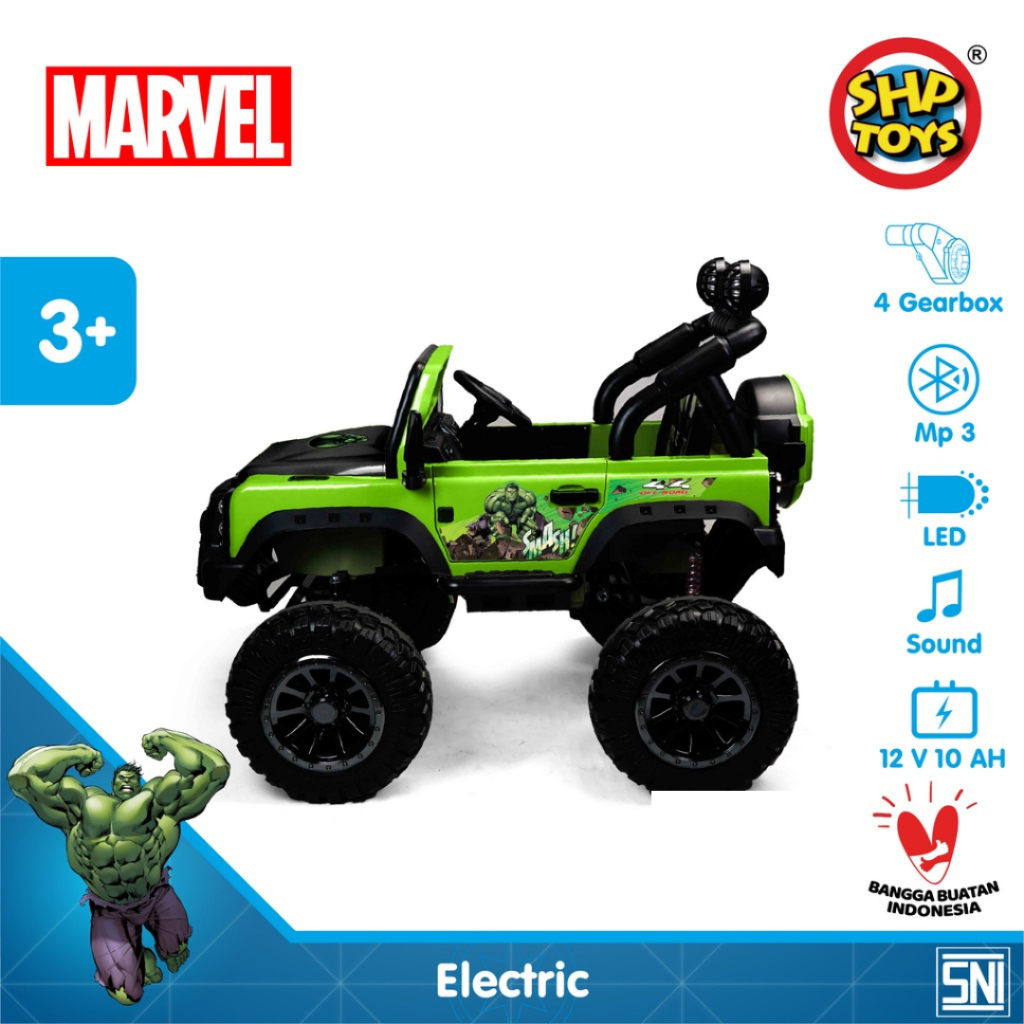 SHP Toys Mainan Mobil Aki Jeep Volta 5023 Rocky Monster Hulk